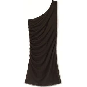 Bershka Jurk  donkerbruin