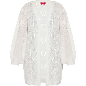 swirly Gebreid vest  wit