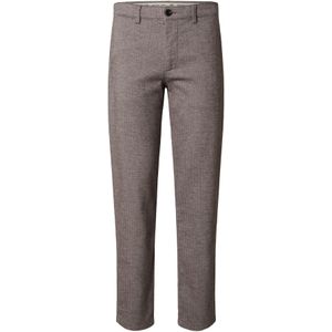 SELECTED Chino 'SLHMiles'  bruin / lichtbruin