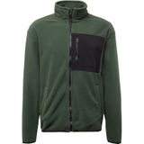 BLEND - Fleece Jas - Donkergroen/Zwart