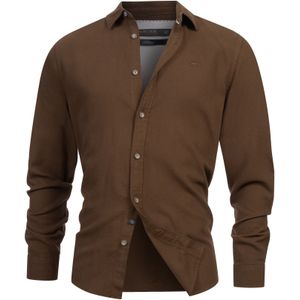 INDICODE JEANS - Overhemd - Bruin - Lange Mouw - Regular Fit