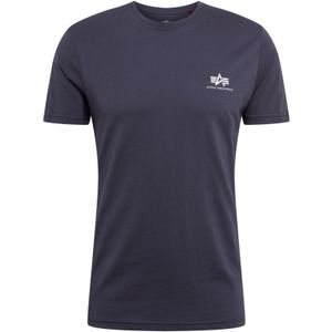 ALPHA INDUSTRIES Shirt 'Basic T Small Logo'  donkerblauw