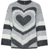 Pcjessa - Gebreide Trui - Ronde Hals - Lange Mouwen - Jacquard - Soepelvallende Pasvorm