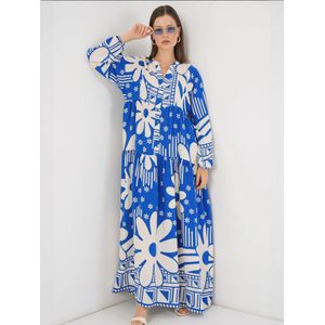 Bigdart Jurk  blauw / wit