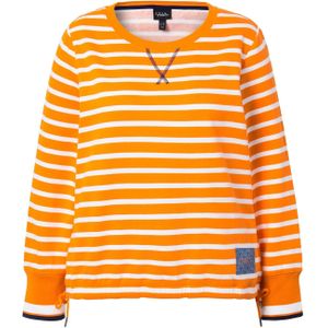 Ulla Popken Sweatshirt  oranje / wit
