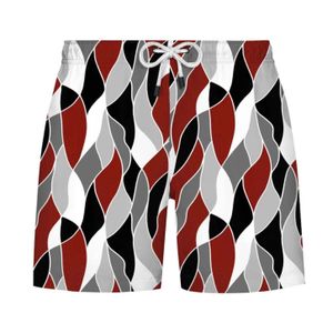 WESTMARK LONDON Zwemshorts 'Geometric'  grijs / rosa / zwart / wit