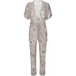 Goldenbay Pyjama ' Gown, Bralet & Pants Dianthus '  pink / wit