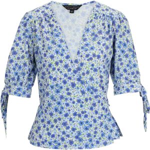 Dorothy Perkins Blouse 'Ditsy'  blauw / lichtblauw / lichtgroen / wit