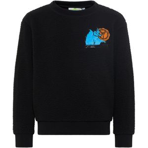 Carlo Colucci Trui 'Decker'  turquoise / oranje / zwart / wit