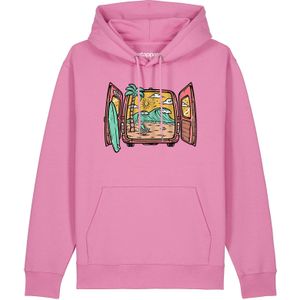 Watapparel Sweatshirt 'Surf And Beach'  turquoise / rosa / zwart / wit