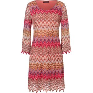 Ana Alcazar Jurk 'Zanisa'  lichtbruin / lichtlila / zalm roze / rood