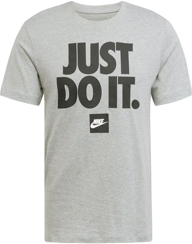 Nike - Heather Gray Choke T-Shirt - Heren - Grijs - Katoen