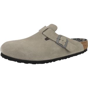 BIRKENSTOCK Clogs ' Boston Veloursleder normal '  grijs