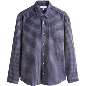 Next Overhemd  saffier / wijnrood / wit