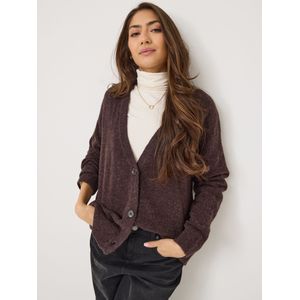 Tamaris Gebreid vest  aubergine
