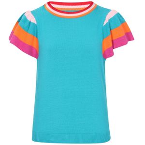 NALLY Trui 'Fashion Look'  turquoise / lila / oranje / rood