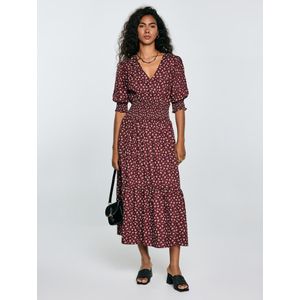 BIG STAR Zomerjurk 'SHERI'  citroen / donkerrood / wit