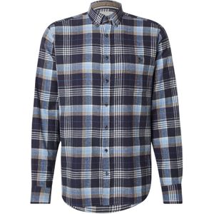 Jack's Overhemd  pastelblauw / donkerblauw / bruin / wit