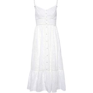 Buffalo - Midi-jurk - Zwart - Katoen - Gaatjesborduurwerk