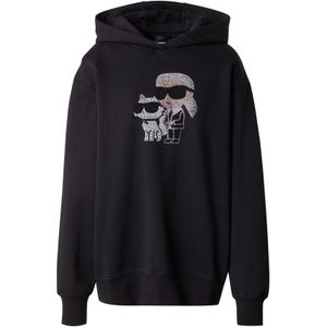 Karl Lagerfeld Sweatshirt 'Ikon'  beige / zwart / wit