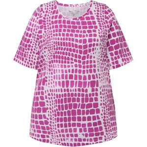 Ulla Popken Shirt  magenta / wit