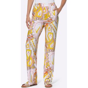 heine Broek  geel / taupe / oudroze / wit