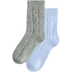 Next Sokken  lichtblauw / grijs gemêleerd