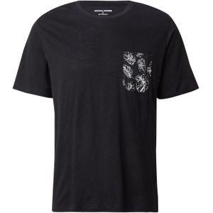 JACK & JONES Shirt 'JJROX'  zwart / wit