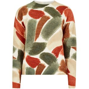 Apricot - Gebreide Pullover - Dames - Ronde Hals - All-over Look