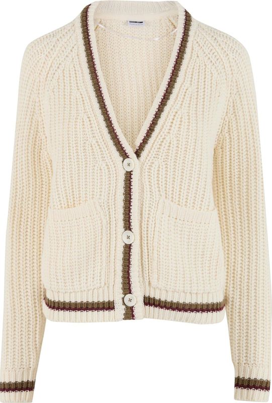 Noisy may - NMCharlie - Gebreid Vest - Crème/Zwart