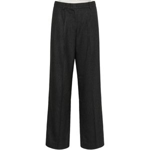 SOAKED IN LUXURY Pantalon 'SLMalodi'  donkergrijs / wit