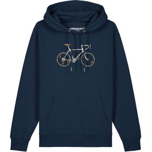 Watapparel Sweatshirt 'Doodle Bike'  navy / bruin / grijs / oranje / wit