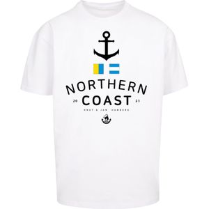 F4NT4STIC Shirt 'Nordsee Nordic Coast Knut & Jan Hamburg'  blauw / geel / zwart / wit