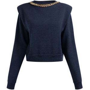 faina Trui  marine / goud