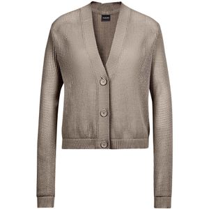 MADELEINE Gebreid vest  donkerbeige
