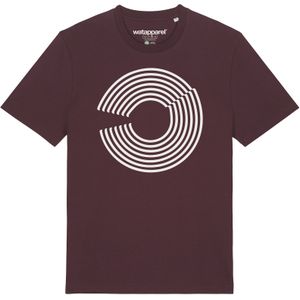 Watapparel Shirt 'Abstract 01'  aubergine / donkerrood / wit