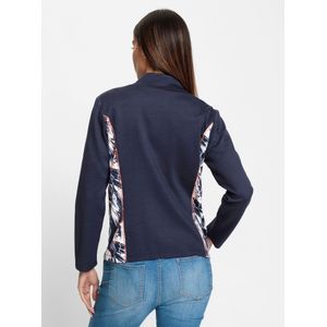 Heine - Shirtjasje - Marine/wit gedessineerd - Jerseyjack - 1-delig