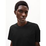 ARMEDANGELS - MAARKOS POCKET - T-shirt - Zwart - Jersey, Ronde Hals, Halve Mouw