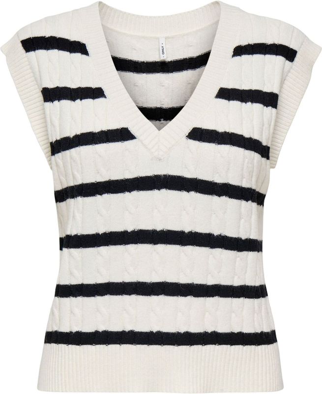 ONLY Bodywarmer 'ONLKATIA'  zwart / wit