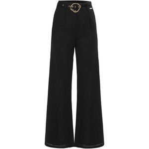 Influencer Bandplooibroek  zwart