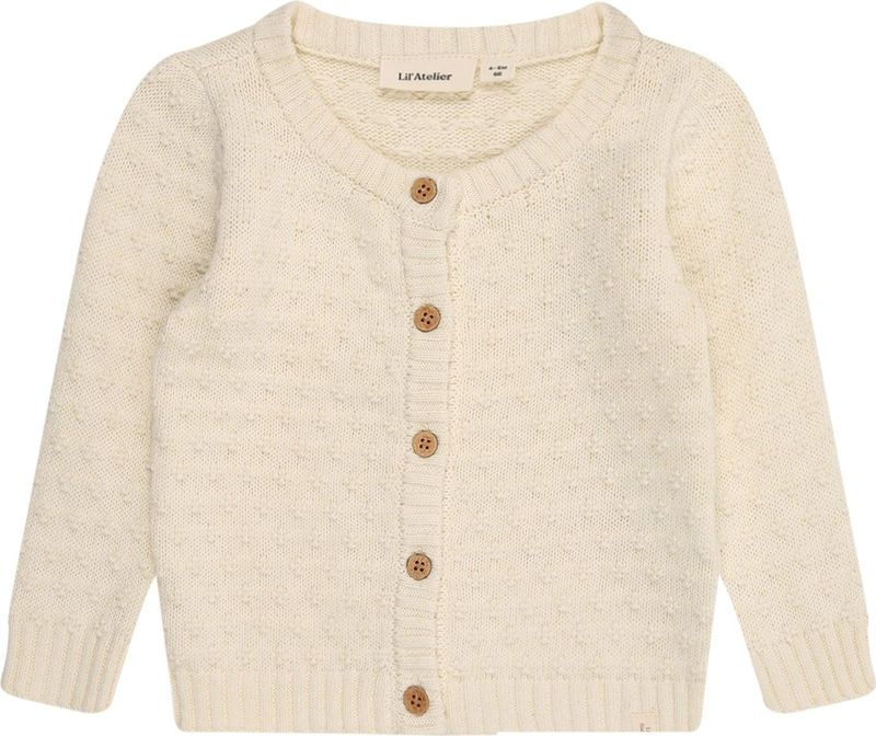 Lil'Atelier Gebreid vest 'NBFROSANNE'  ecru