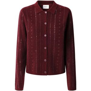 Pepe Jeans Gebreid vest 'ELAINE'  bordeaux