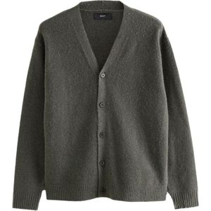 Next Gebreid vest  donkergroen