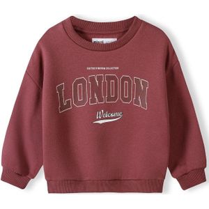 MINOTI Sweatshirt  donkerrood / wit