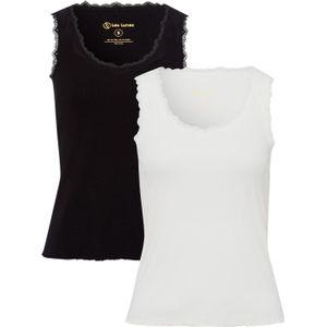 Les Lunes Top 'MAALA'  zwart / wit