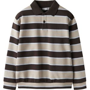 Sweatshirt - Gestreept - Polo - Lange Mouwen - Regular Fit
