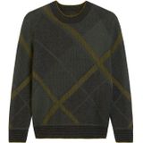 Marc O'Polo - Gebreide Pullover - Regular Fit - Hoge Ronde Hals - All-over Motief