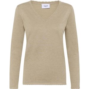 Saint Tropez - Mila SZ LS - Pullover - Beige - V-hals