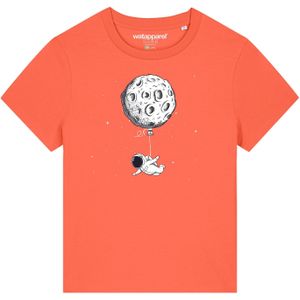Watapparel Shirt 'Funny Spaceman'  oranje / zwart / wit