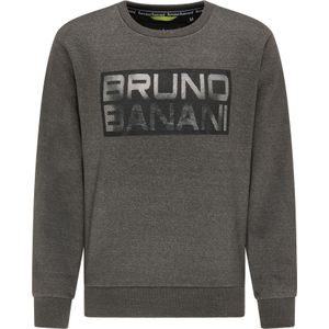 Bruno Banani Sweatshirt 'WATSON'  grijs gemêleerd / zwart / zilver